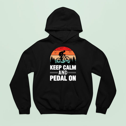 Bluza z kapturem Keep Calm And Pedal On Cycling