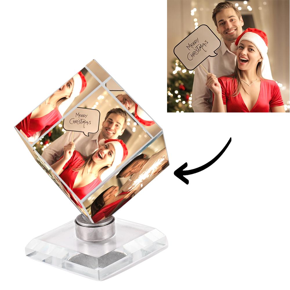 Personalizowana kostka ze zdjęciem w ramce 50mm na prezent dla niej