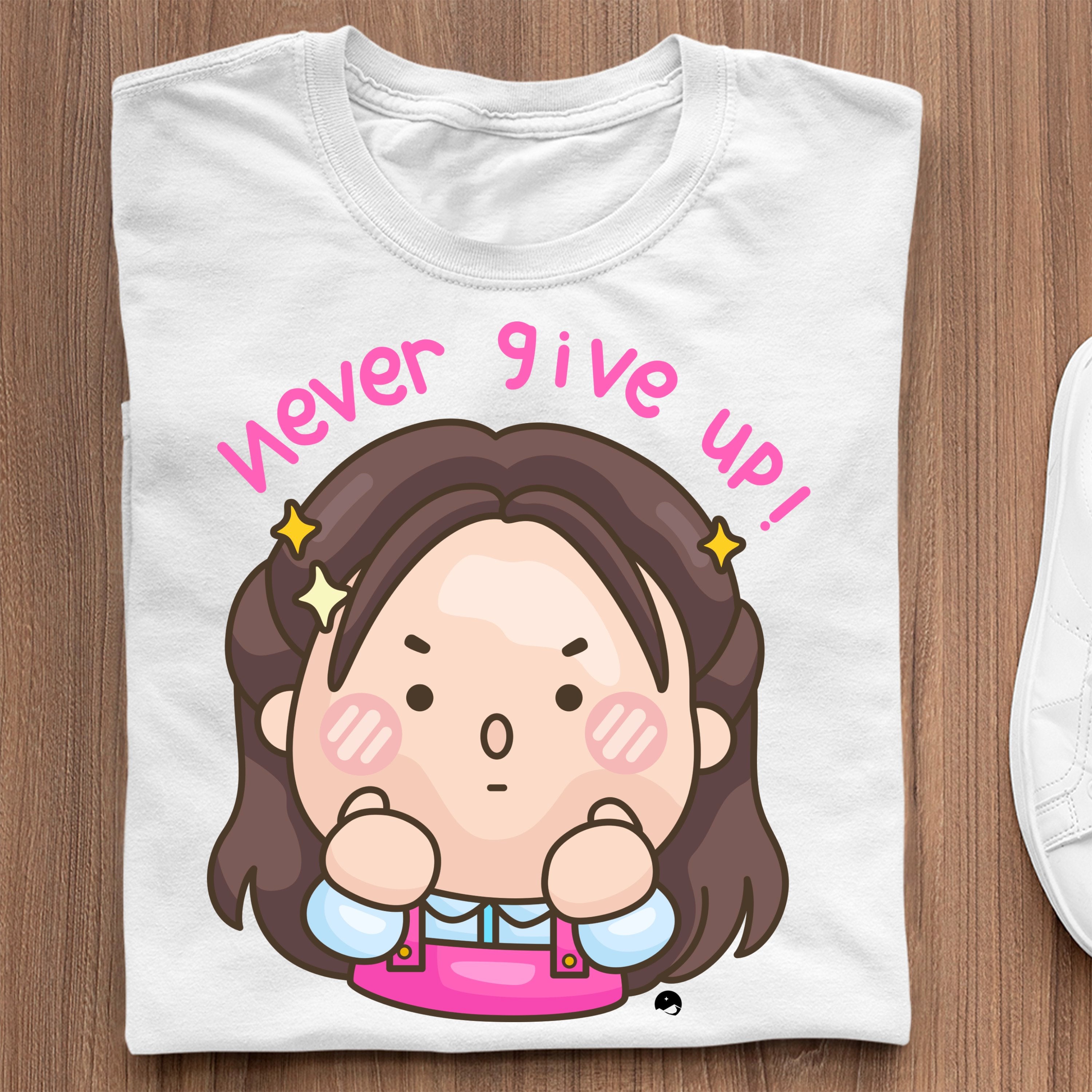 T Shirty Damskie Z Nadrukiem Never Give Up