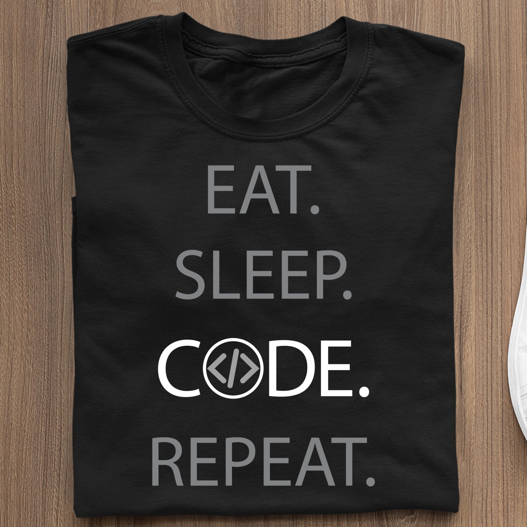 Gadżety Dla Programistów Koszulka Eat Sleep Code Repeat