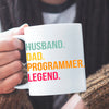 Śmieszny Prezent Dla Programisty Kubek Husband Dad Programmer Legend