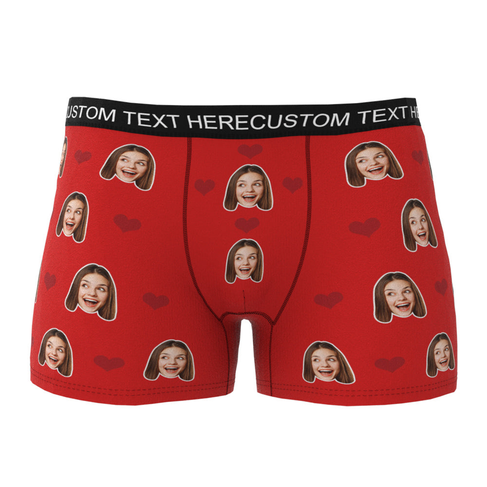 Personalizowane bokserki męskie z sercem, idealny prezent na walentynki