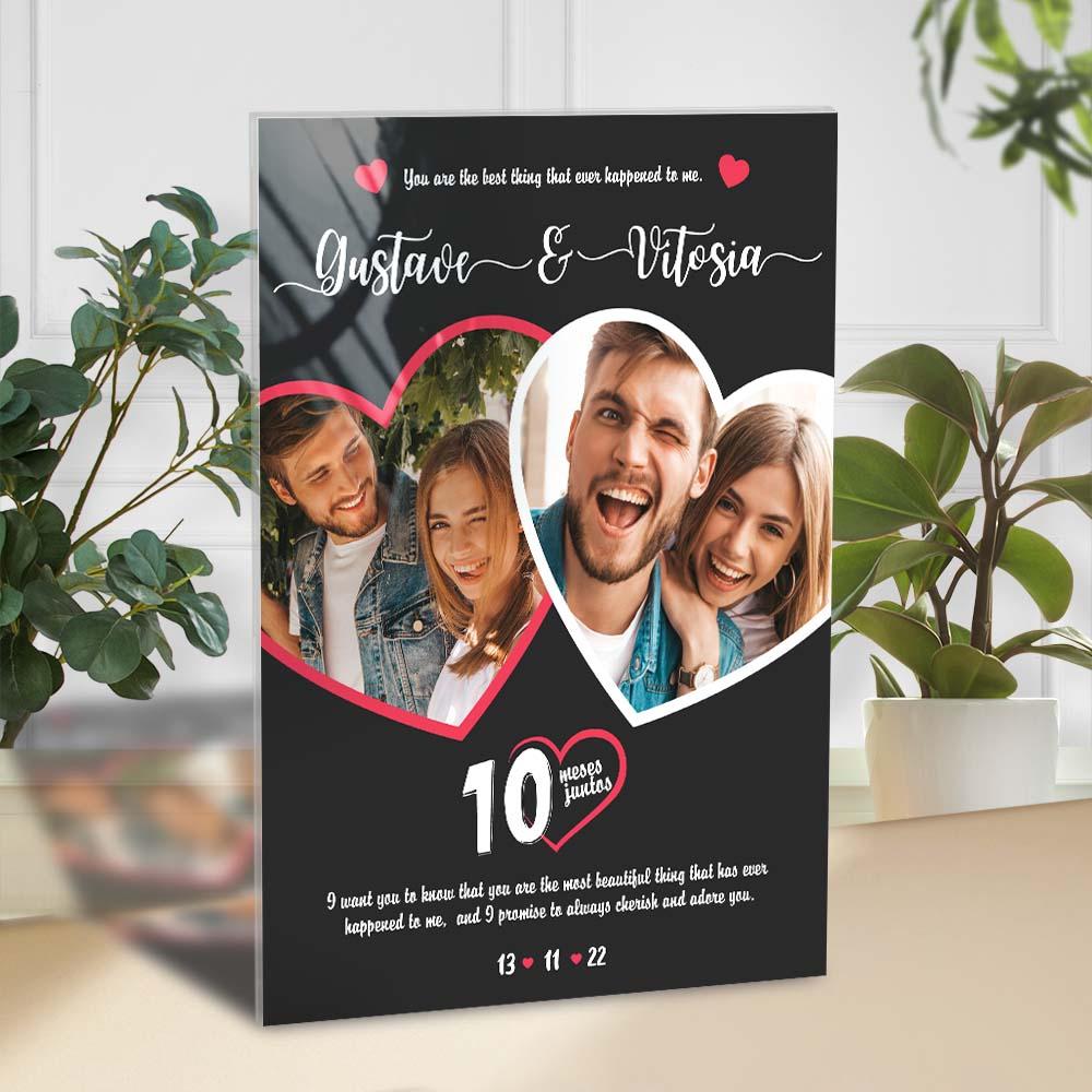 Personalizowana figurka z zdjęciem na rocznicę dla pary, prezent miłosny