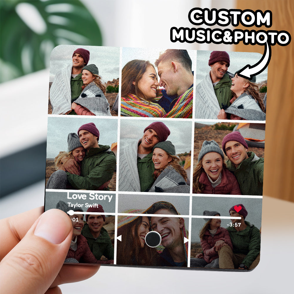 Muzyczny Magnes Na Lodówkę Prezent Z Personalizowanymi Zdjęciami