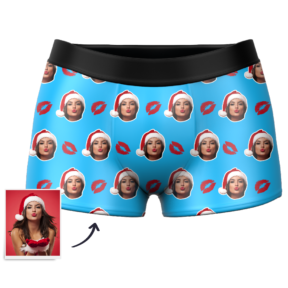 Personalizowane bokserki z nadrukiem zdjęcia na prezent dla niego na święta