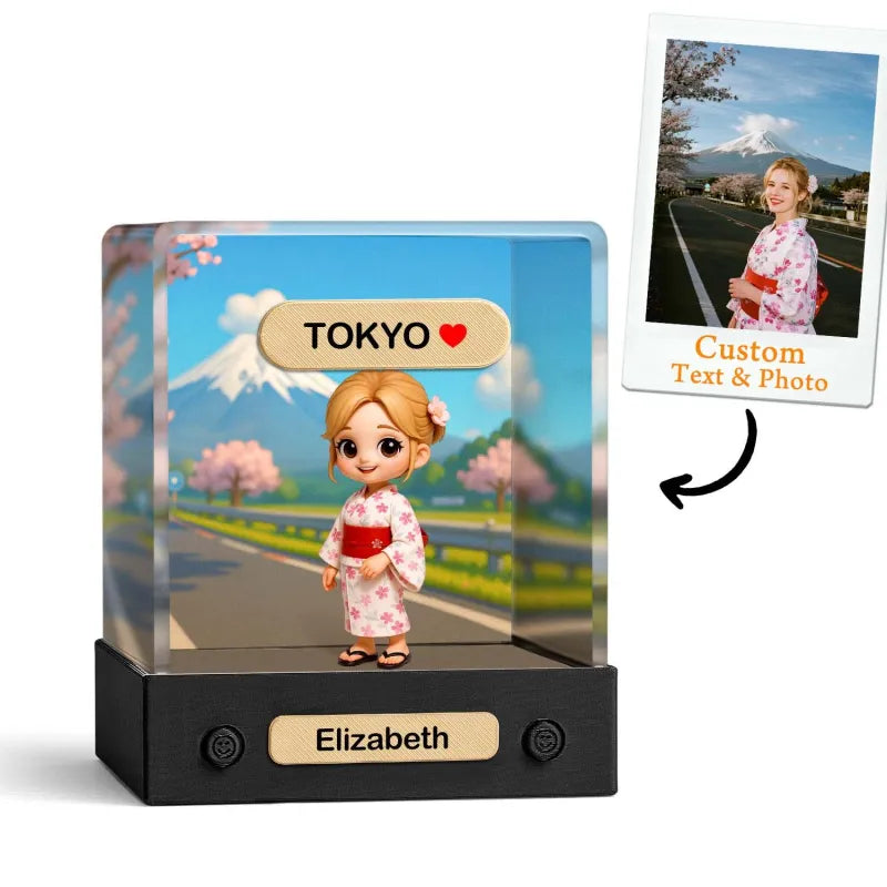 Personalizowana figurka 3D z Twojego zdjęcia w pudełku na prezent dla niej/niego