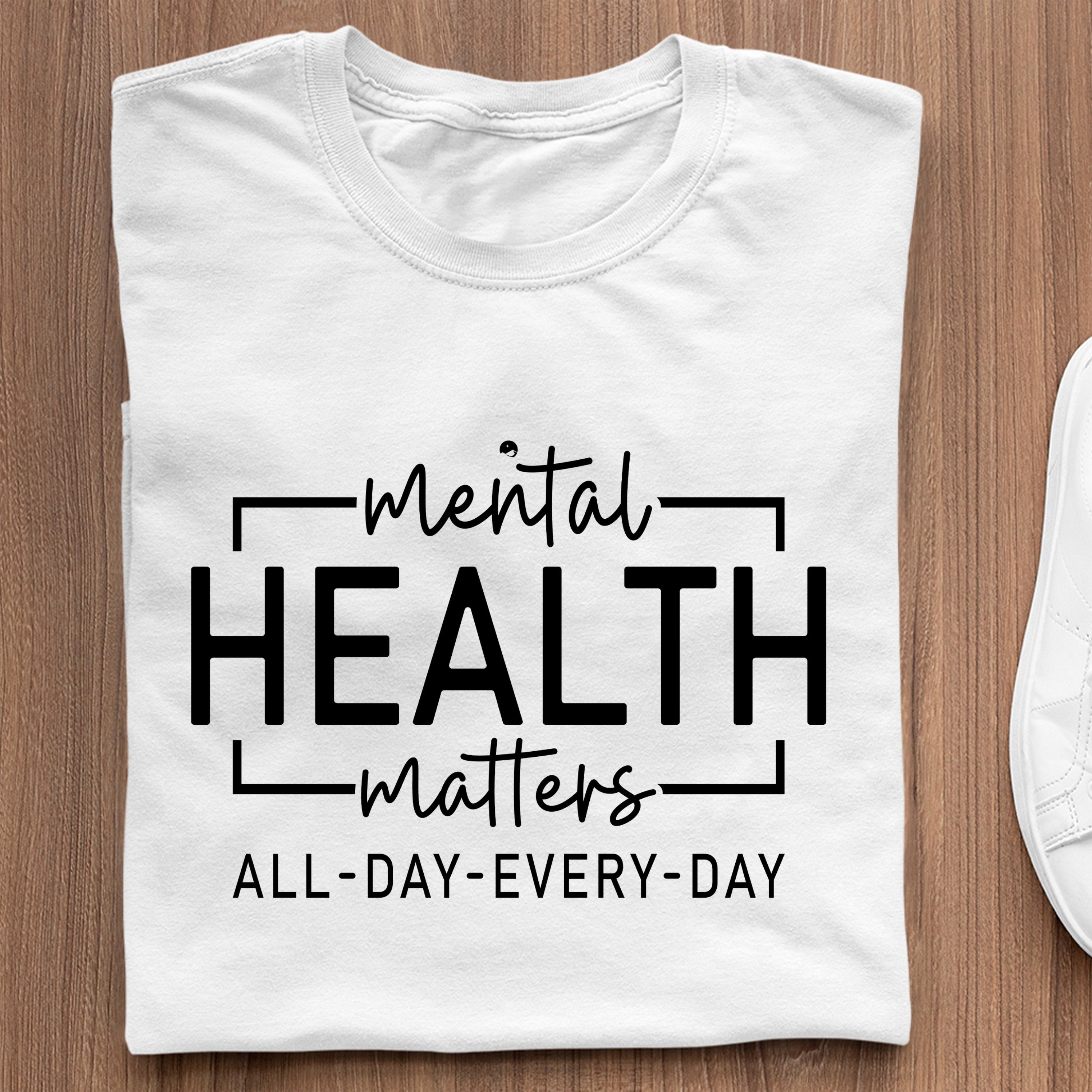 Koszulki Damskie Z Nadrukiem Mental Health Matters All Day Every Day