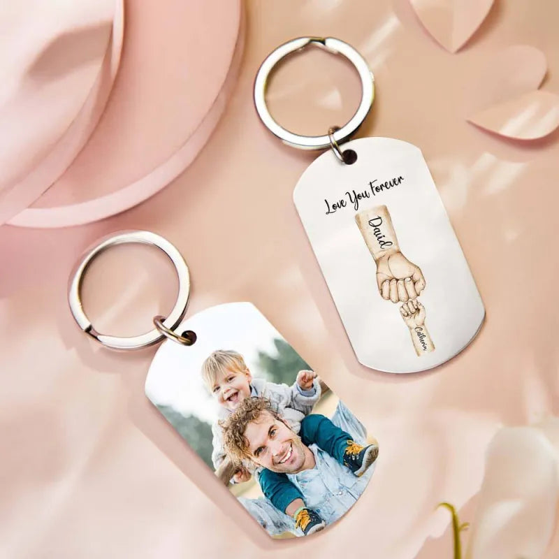 Personalizowany brelok z zdjęciem dla najlepszego taty na Dzień Ojca
