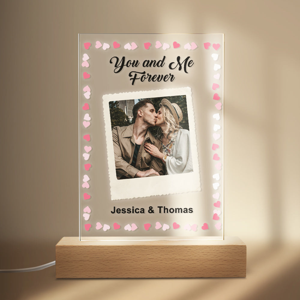 Personalizowany brelok ze zdjęciem i imieniem, szklana lampka nocna