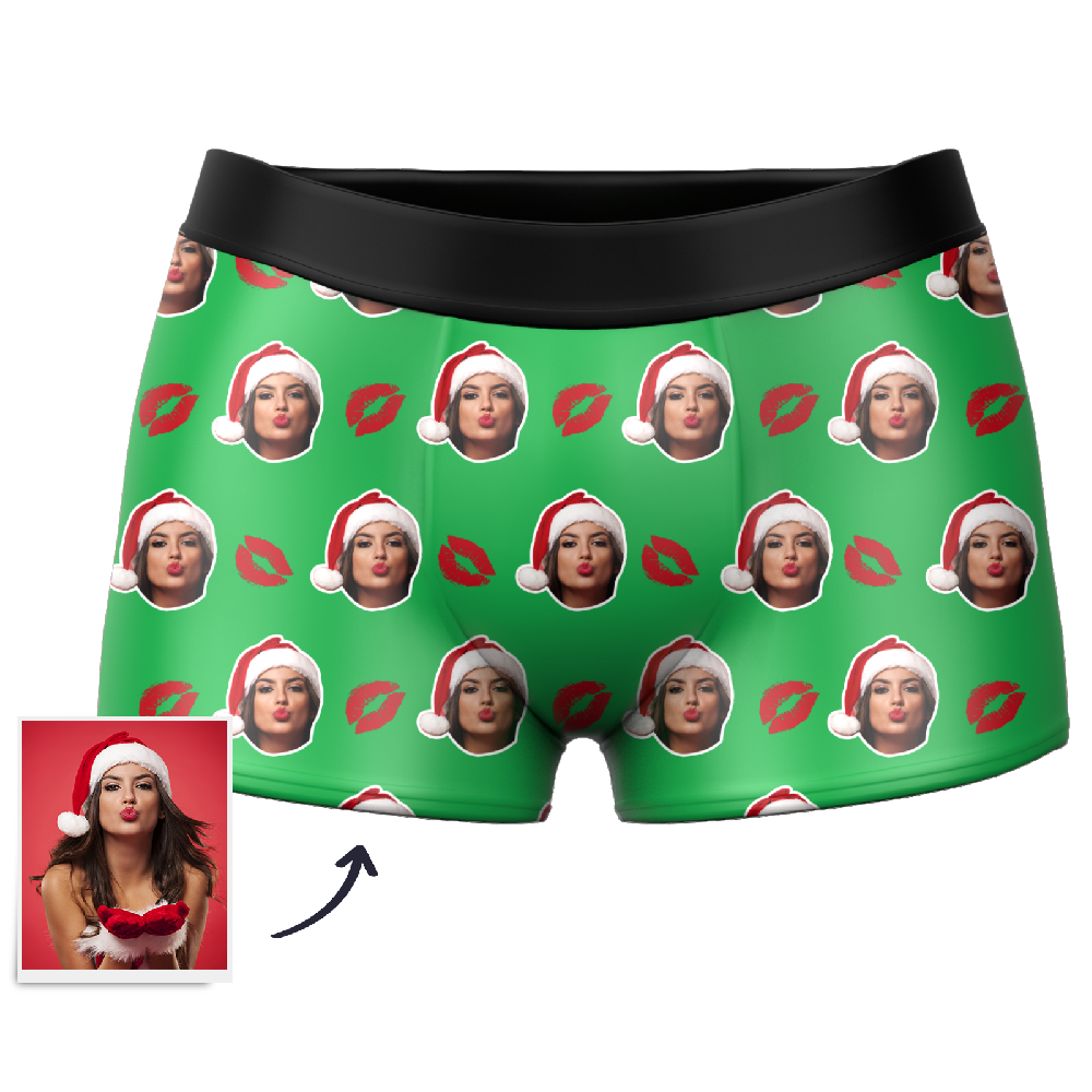 Personalizowane bokserki z nadrukiem zdjęcia na prezent dla niego na święta