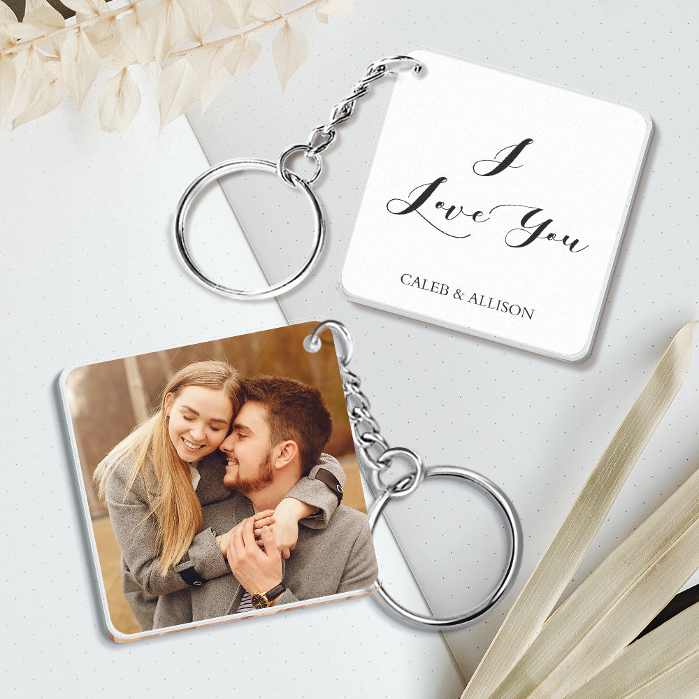 Personalizowany brelok ze zdjęciem i własnym tekstem dwustronny – 5 kolorów