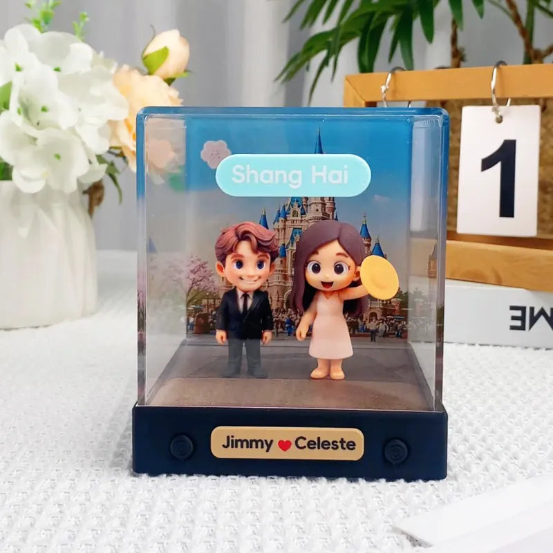 Personalizowana figurka 3D z Twojego zdjęcia w pudełku na prezent dla niej/niego