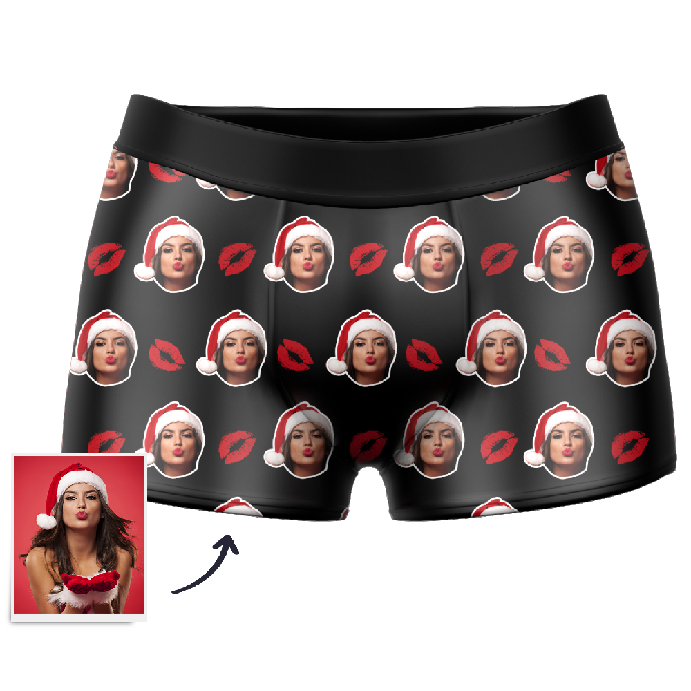 Personalizowane bokserki z nadrukiem zdjęcia na prezent dla niego na święta