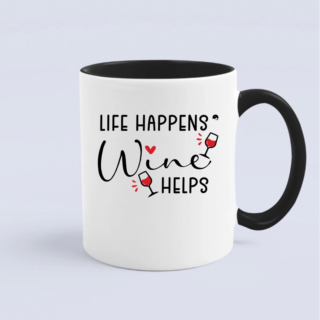 Kubek Life Happens Wine Helps