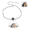 Custom Bow Heart Bracelet Personlized Projection Bracelet 925 Sterling Silver