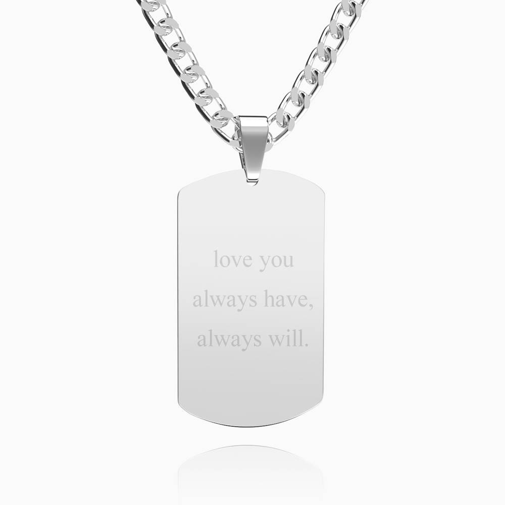 Naszyjnik Wojskowy Dog Tags ze Zdjęciem dla Mężczyzn