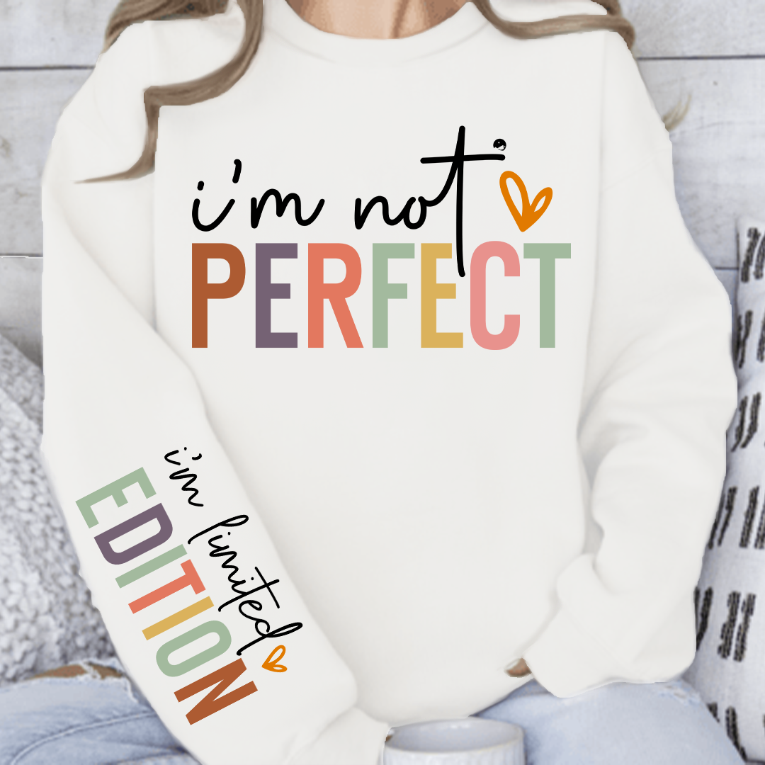 Biała Bluza Damska I'm not perfect