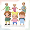 Creative Children's Growth Record Full Body Customizable 3 People Custom Brick Figures Small Particle Block