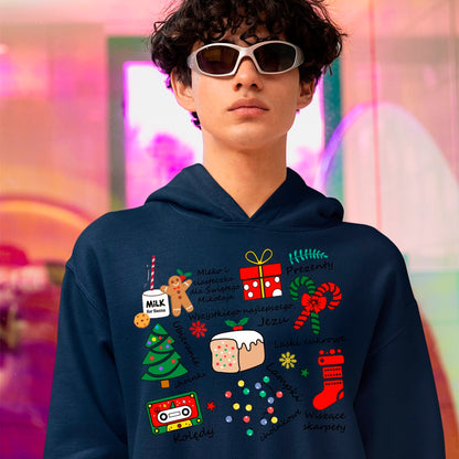 Bluza z kapturem Mleko I Ciasteczka Dla Świętego Mikołaja