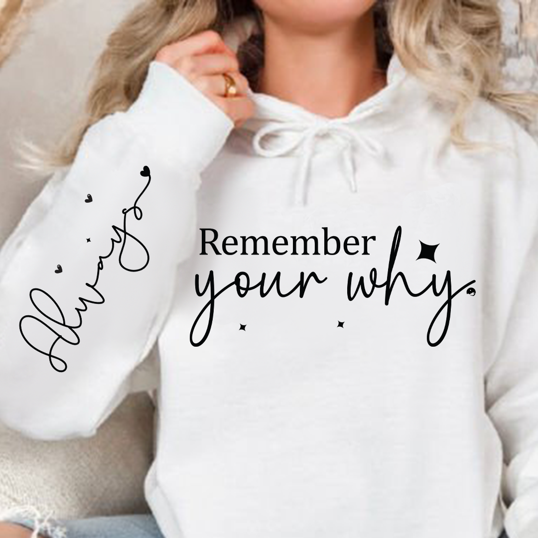 Bluza z kapturem Remember your why 