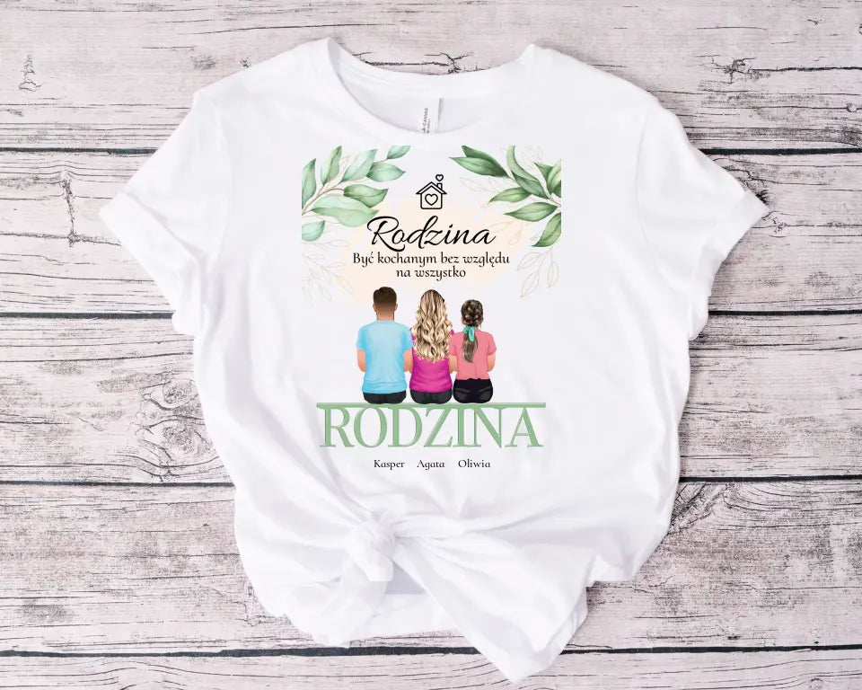 Koszulka z nadrukiem dla rodziny