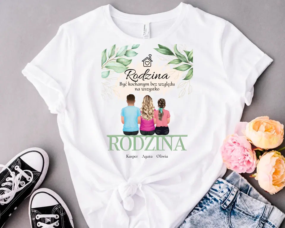 Koszulka z nadrukiem dla rodziny