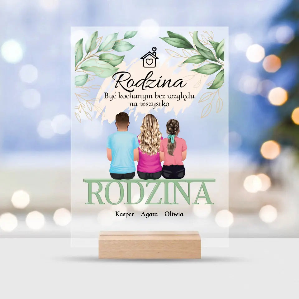 Pocztówka akrylowa dla rodziny