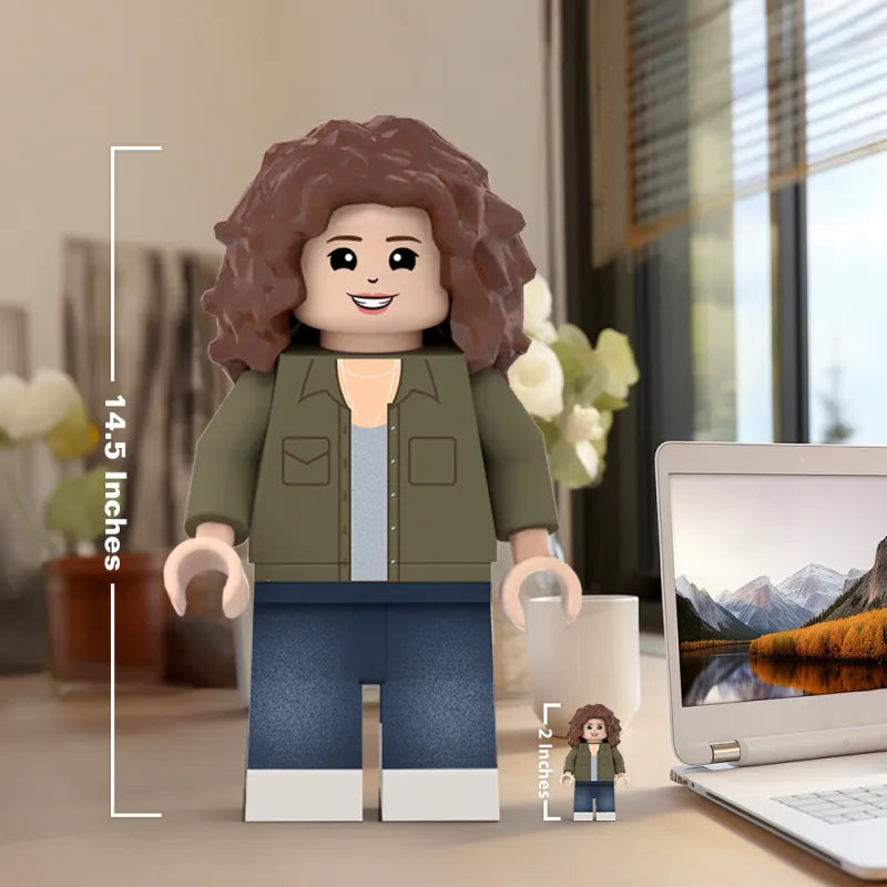 Personalizowana figurka 3D na prezent dla niej, świąteczna, z podobizną