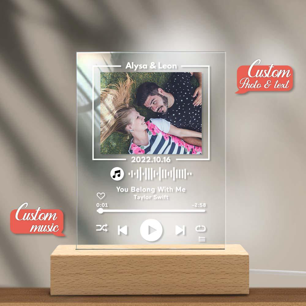 Personalizowany brelok z muzyką i podświetleniem na rocznicę dla pary