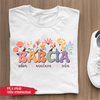 Babcia z kwiatami