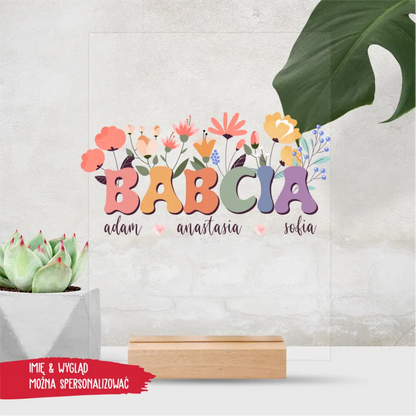 Prezenty - Babcia z kwiatami