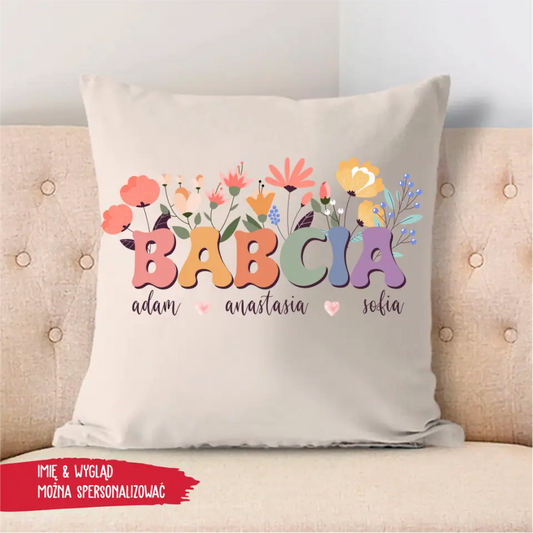 Dla babci - Babcia z kwiatami