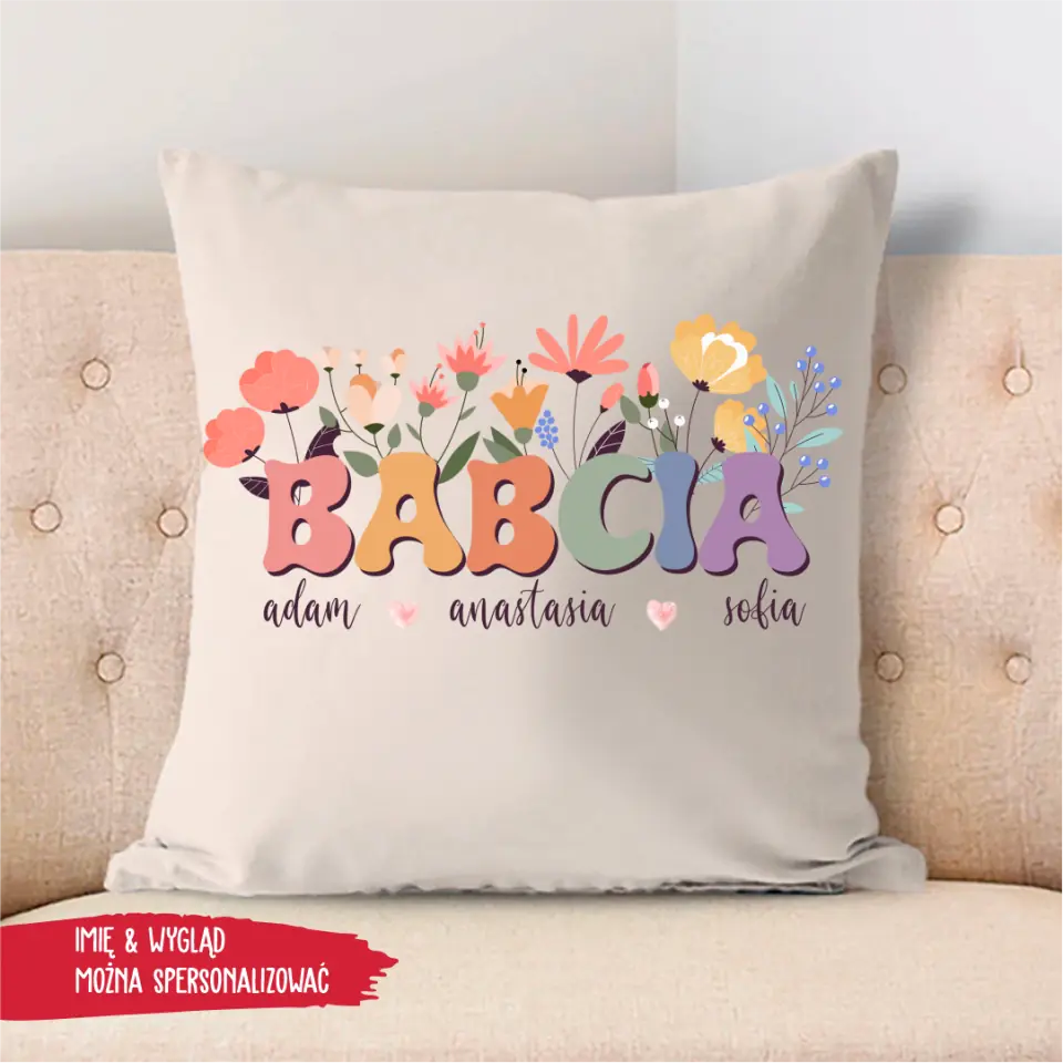 Dla babci - Babcia z kwiatami