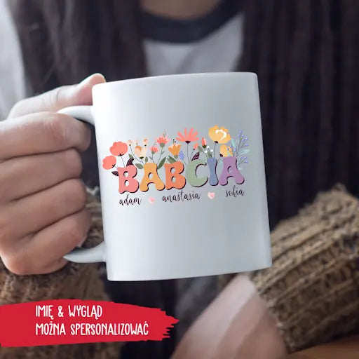 Present - Babcia z kwiatami