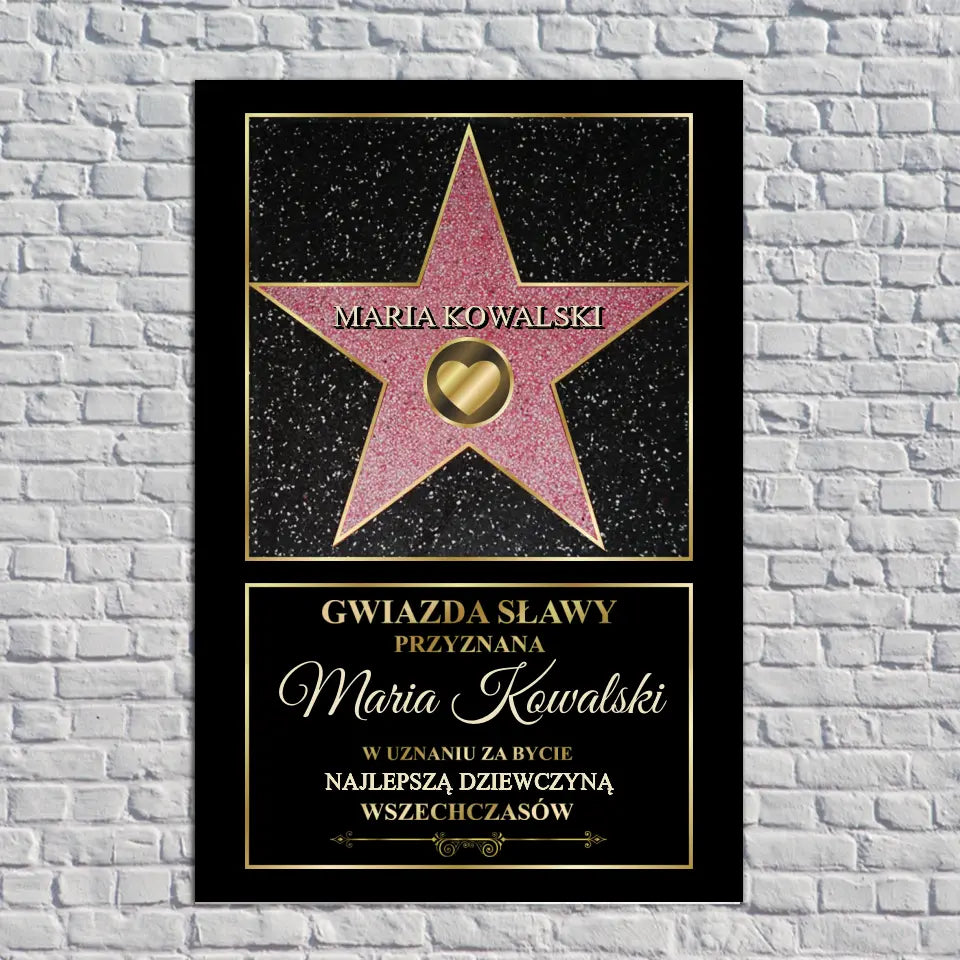 Gwiazda sławy przyznana Maria Kowalski w uznaniu za bycie najlepszą dziewczyną wszechczasów