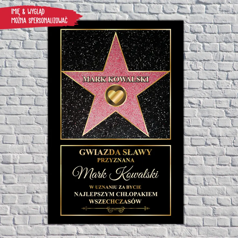 Gwiazda sławy przyznana Mark Kowalski w uznaniu za bycie najlepszym chłopakiem wszechczasów