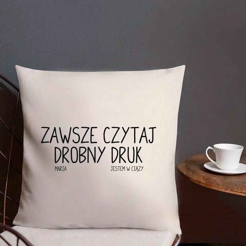 Zawsze czytaj drobny druk. Jestem w ciąży