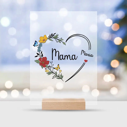 Mama. Serce z kwiatami