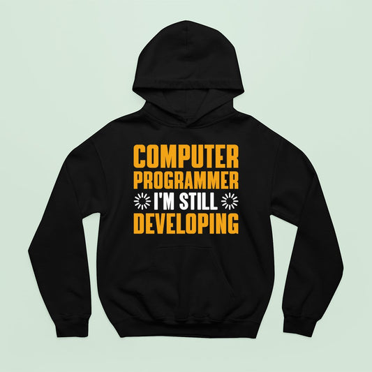 Bluza z kapturem Super Programmer I'm Still Developing