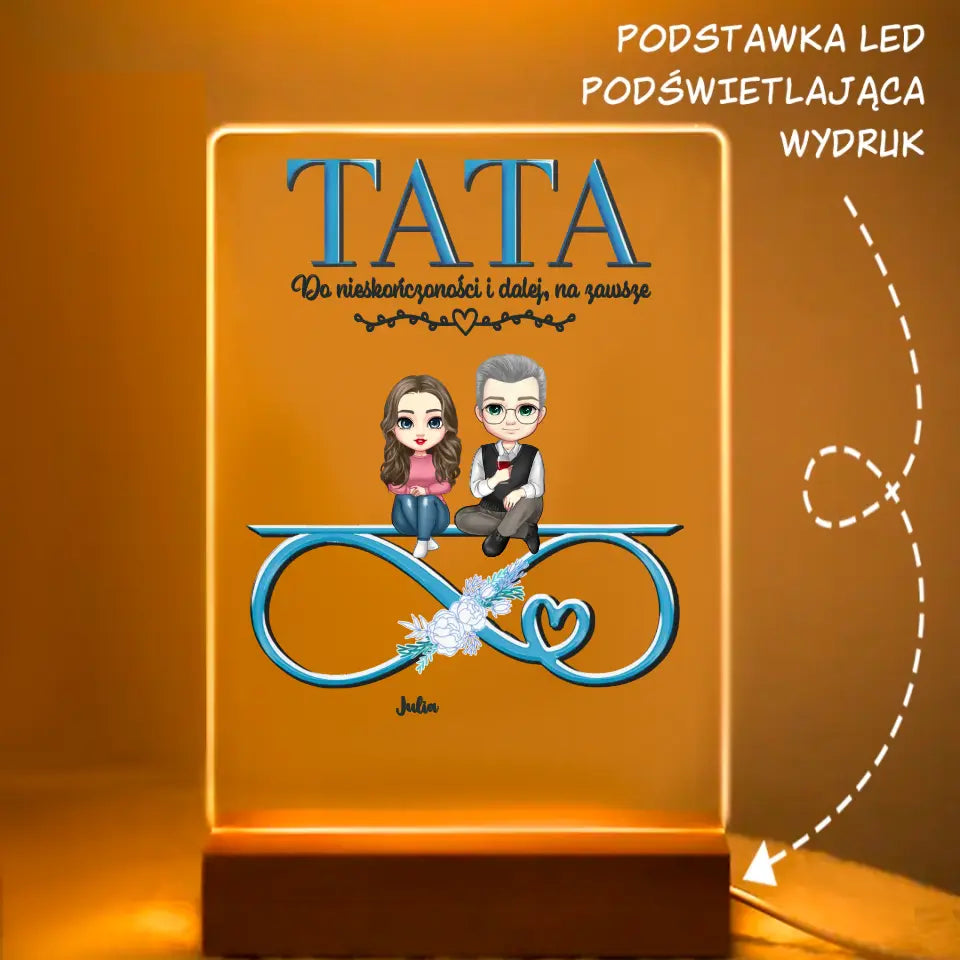 Szkło akrylowe - Tata na zawsze