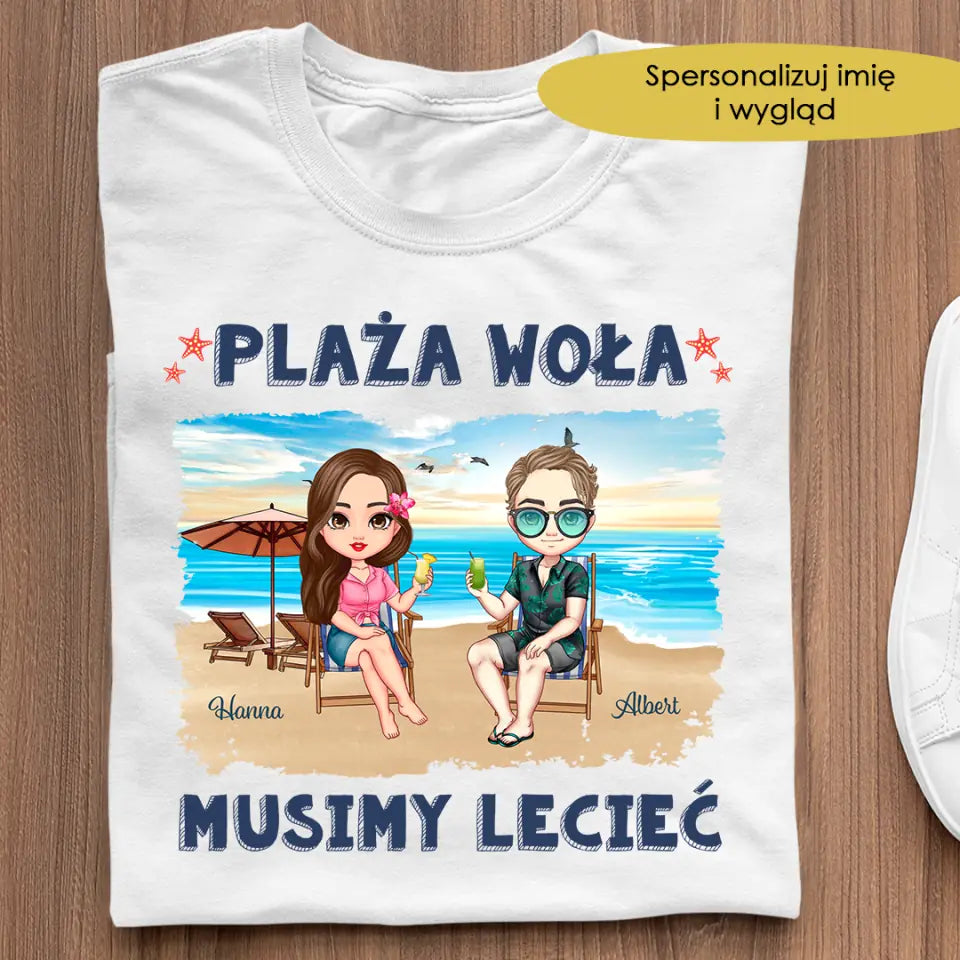 Plaża woła