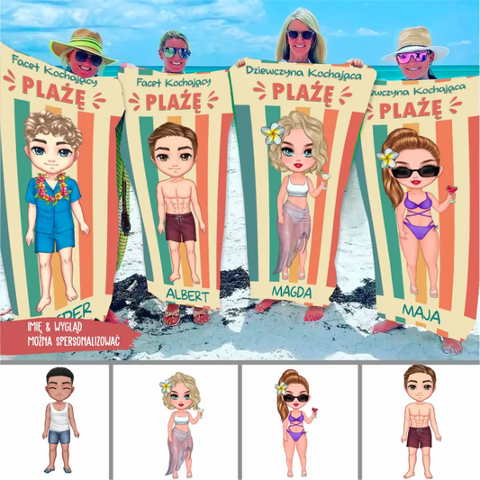 Ręcznik Microfibra - Dziewczyna kochająca plażę