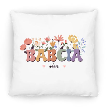 Babcia z kwiatami