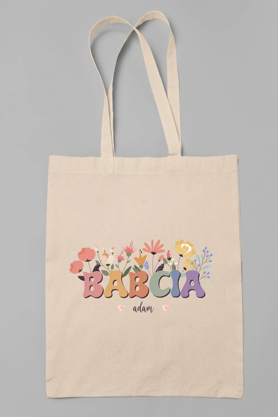 Babcia z kwiatami