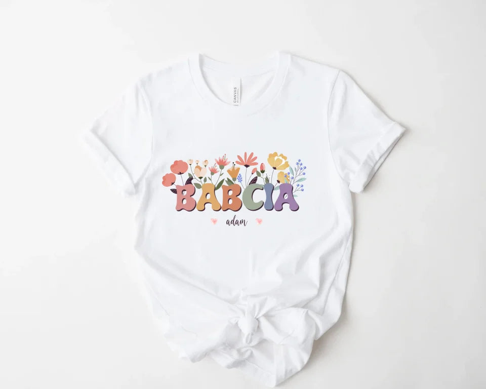 Present - Babcia z kwiatami