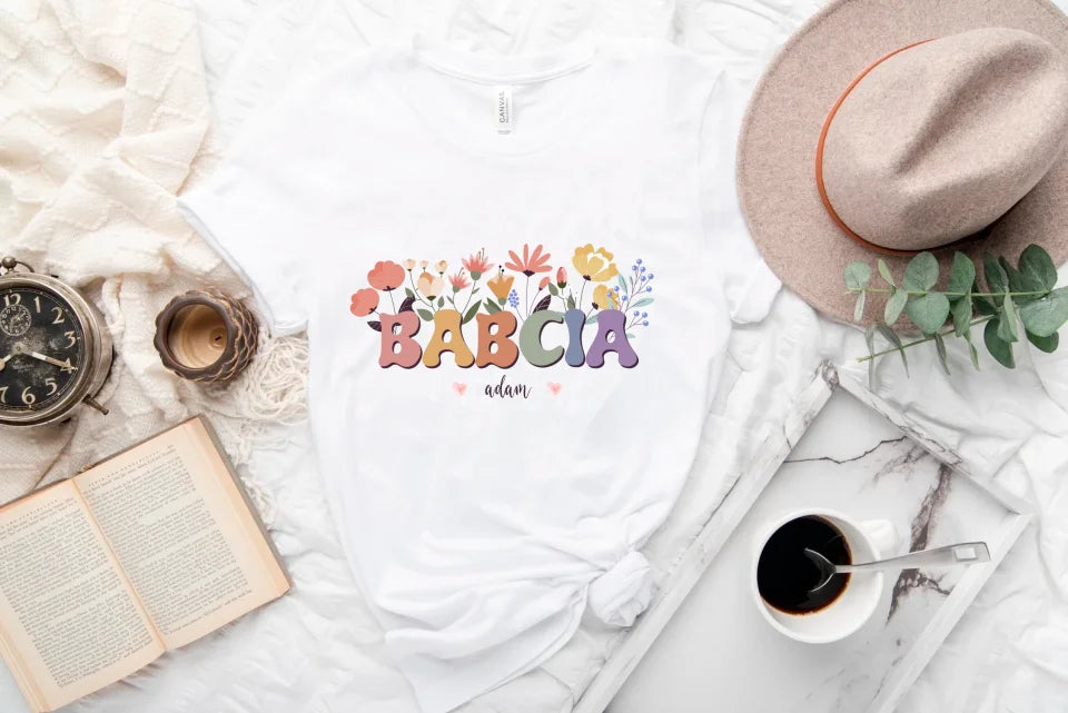 Present - Babcia z kwiatami