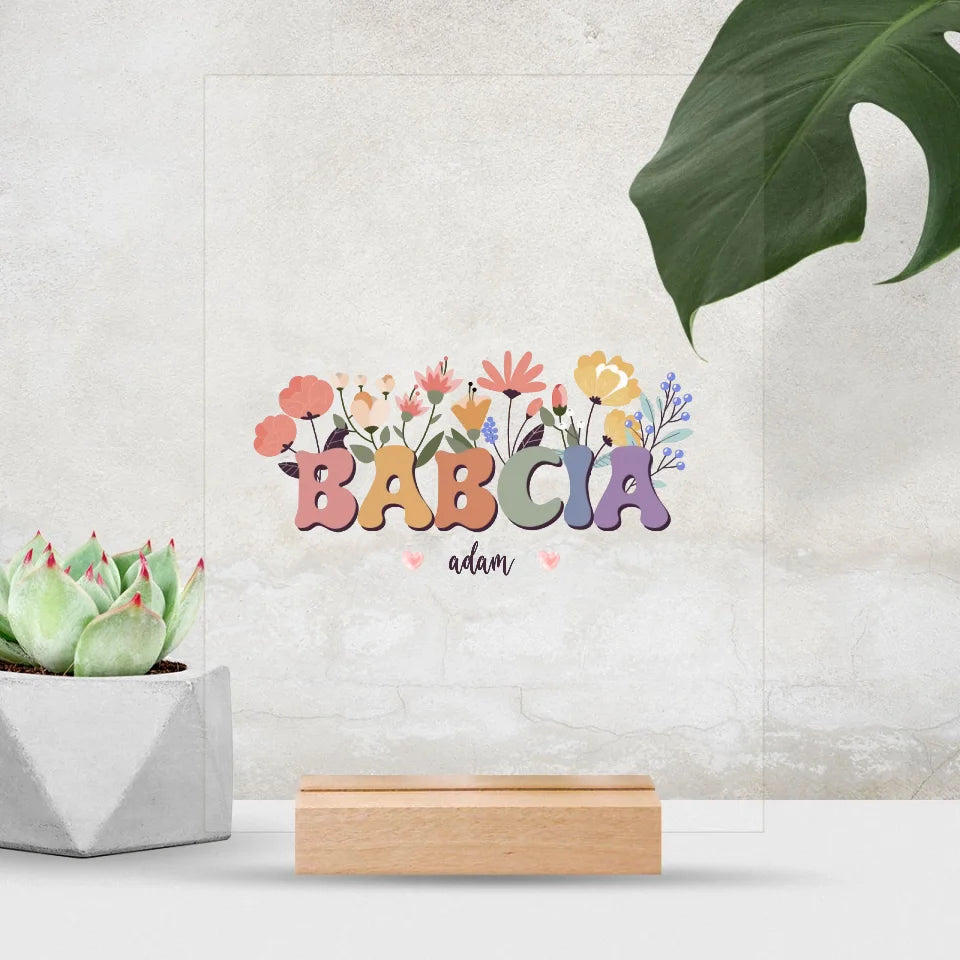Present - Babcia z kwiatami