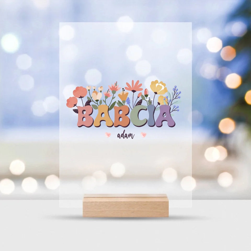 Present - Babcia z kwiatami