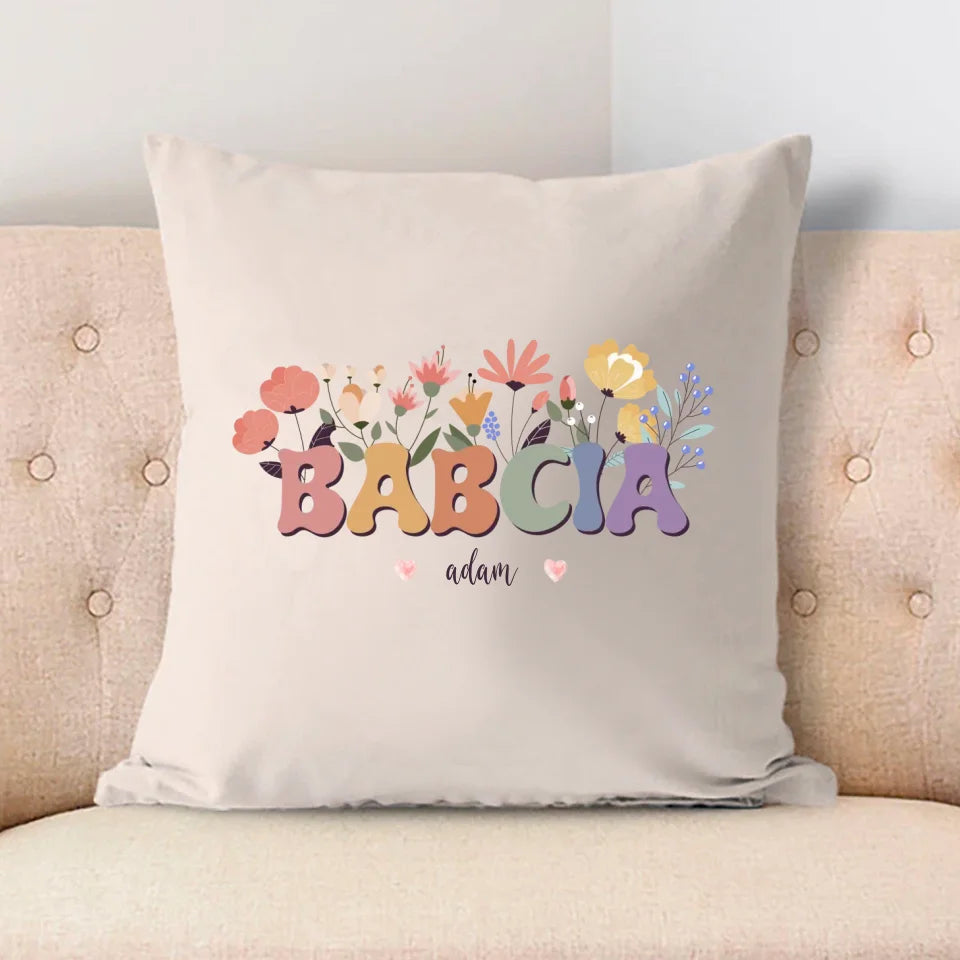 Present - Babcia z kwiatami