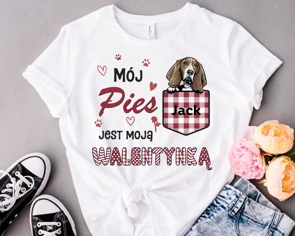 Bluza Unisex - Mój pies jest moją walentynką